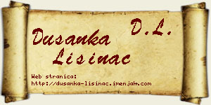 Dušanka Lisinac vizit kartica
